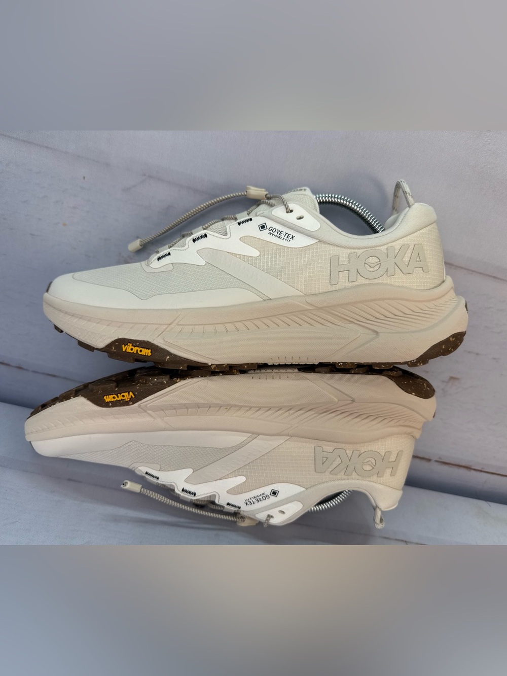 HOKA Transport GTX Gore-Tex Vibram Eggnog Men’s 11.5 D Waterproof Shoes